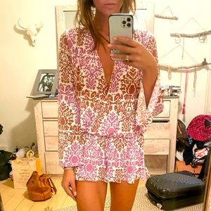 Vintage Havana patterned romper